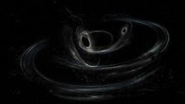 Художественный взгляд на двойную систему черных дыр